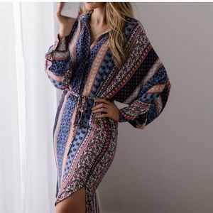 Boho shirt dress